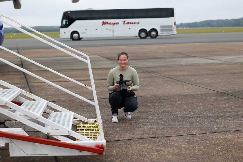Savannah on a team travel day